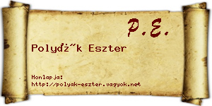 Polyák Eszter névjegykártya